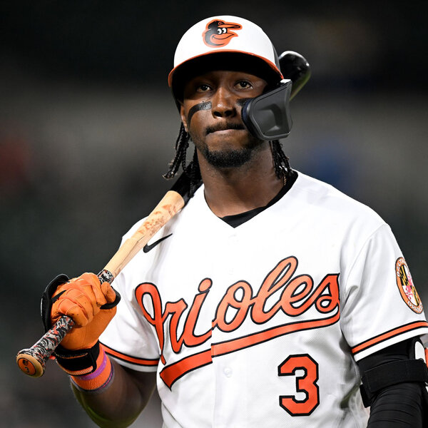 Jorge Mateo of the Baltimore Orioles bats against the Boston Red Sox