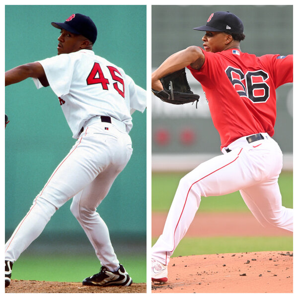 Brayan Bello learning from Pedro Martinez