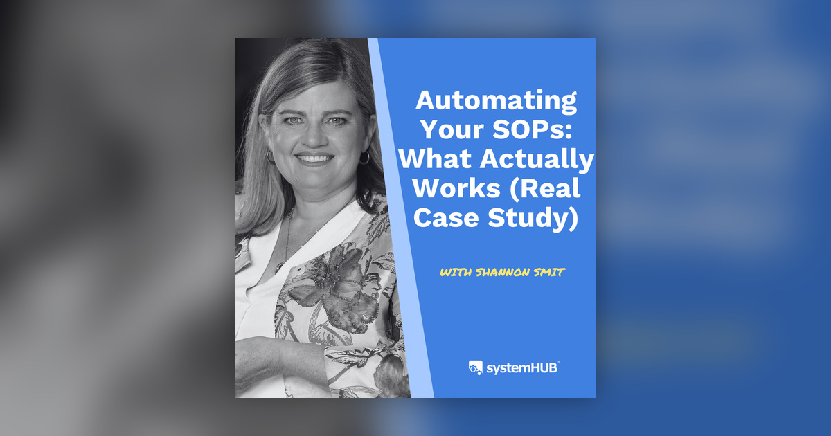 Automating Your SOPs: What Actually Works (Real Case Study) with ...