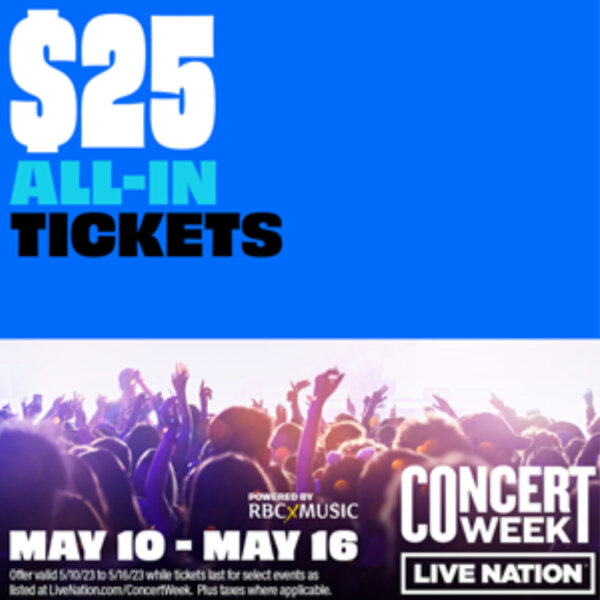Live Nation's Concert Week Is ON! 25 Tickets To Some Of Your Fav Bands