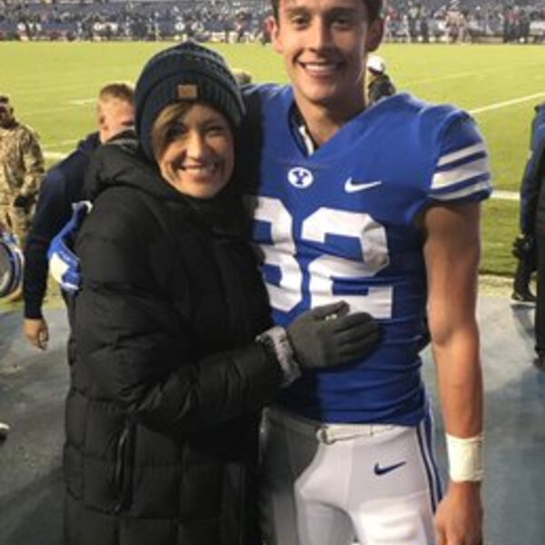 Byu Wr Dax Milne Appreciates Mother S Day More Than Ever After His Mom Defeated Cancer Cougar Tracks Byu Omny Fm