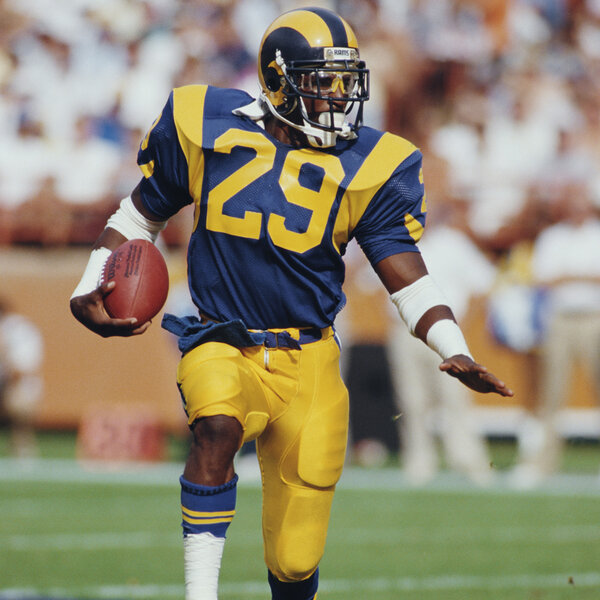 NFL 100 10319 Eric Dickerson sets the singleseason rushing record