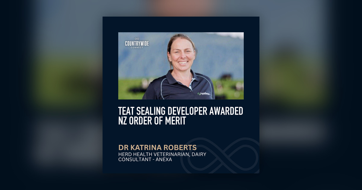 Dr Katrina Roberts - Teat sealing developer awarded NZ Order of Merit ...
